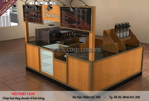 thiết kế kiosk cà phê